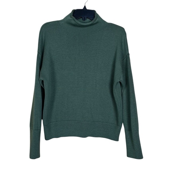 Industry Republic Women’s S Green High Mock Neck Sweater Silk Cashmere Classic - Picture 8 of 8